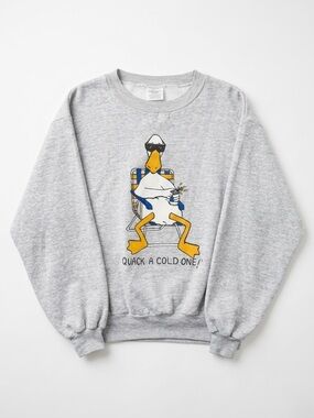 Vintage 80s Duck Mania Quack a cold one! Crew Made in The Yukon